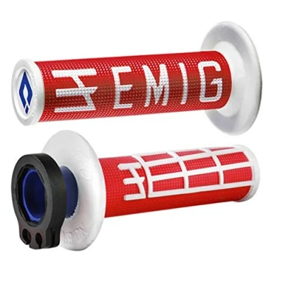 Abbildung von ODI Lock On Griffe Emig V2 rot/Weiss für 2 und 4 Takter