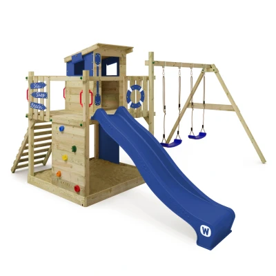 Abbildung von Spielturm Smart Camp mit Schaukel &amp; blauer Rutsche