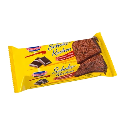 Abbildung von KuchenMeister Schokoladen Kuchen 400 g Saftig, dunkler Rührkuchen mit leckeren Schokostücken Premiumsnack für wahre Schokoladenfreude (1 x g)