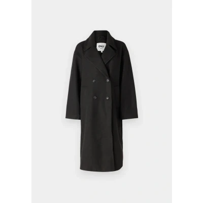 Abbildung von ONLY Reverskragen Klassischer Mantel, Damen, Größe: 34, Dark grey melange