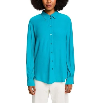 Abbildung von Esprit Hemdbluse, Damen, Größe: 38, Dark turquoise