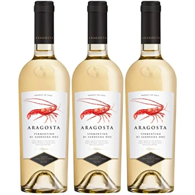 Abbildung von Aragosta Vermentino di Sardegna DOC Weißwein Wein trocken Italien I Visando Paket (3 x 0,75l)