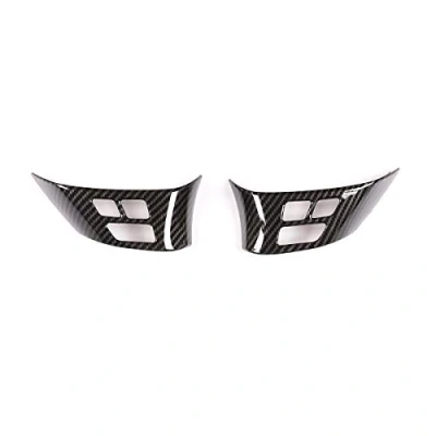 Abbildung von ABS Carbon Fiber Stil Auto Lenkrad Knopf Rahmen Trim für X1 E84 E90 E92 3er Serie 2005 2013