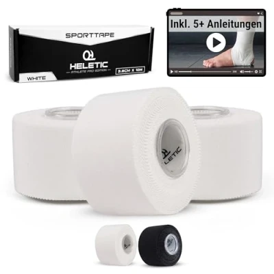 Abbildung von HELETIC Sporttape 3,8cm x 10m ATHLETE PRO EDITION weiß 3 St