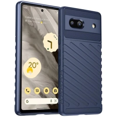 Abbildung von Verco Handyhülle für Google Pixel 7a Hülle, Stoßfest Thunder Case Schutzhülle, Blau