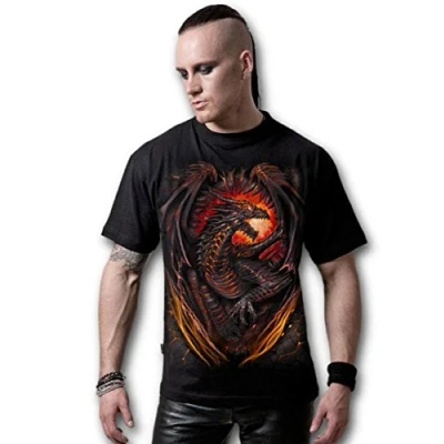 Abbildung von Spiral Dragon Furnace T Shirt Schwarz S