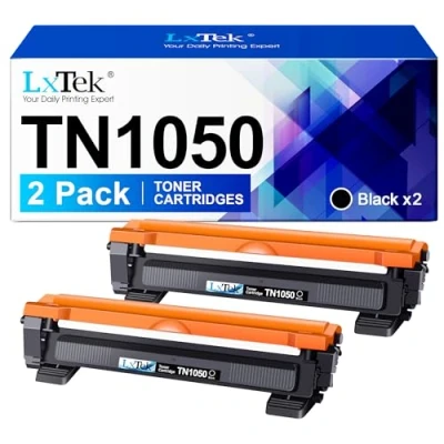 Abbildung von LxTek TN1050 Tonerkartusche Kompatibel für Brother TN 1050 DCP 1510 1610W 1612W 1512 MFC 1910W 1810 HL 1110 1212W 1210W 1112 (Schwarz, 2er Pack)