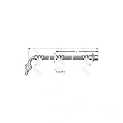 Abbildung von TRW PHD496 Bremsschläuche 415 M10x1 TOYOTA: Land Cruiser 100