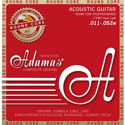 Abbildung von Adamas Akustik Gitarren Saiten Historic Reissue Phosphor Bronze Round Core Satz Super Light .011 .052 1749RC