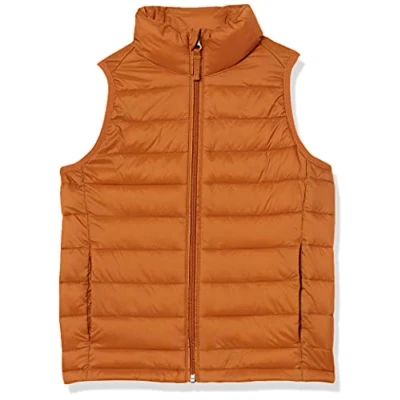 Abbildung von Amazon Essentials Jungen Leichte, Wasserbeständige Pufferweste, Verstaubar, Hellbraun, 8 Jahre