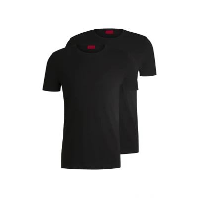 Abbildung von HUGO Round 2 PACK Tshirt basic, Herren, Größe: Small, Black