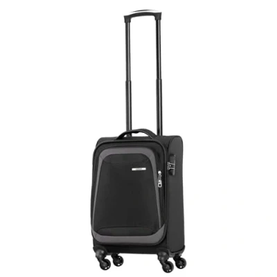 Abbildung von NOWI Korfu 360 Drehbarer Koffer Arretierbares Gestänge, 2 Vortaschen, Zahlenschloss, Geschäumte Front, 4 Rollen (schwarz, M)