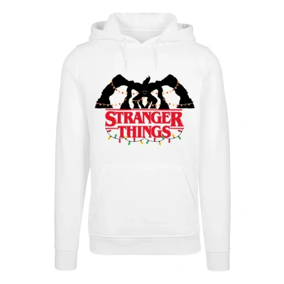 Abbildung von F4NT4STIC Stranger Things Demogorgon Lights Netflix TV Series Kapuzenpullover, Herren, Größe: 3XL, Weiß