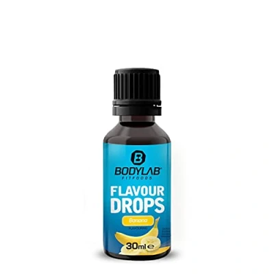 Abbildung von Bodylab24 Flavour Drops 30ml Banane, Kalorienfreie, Zuckerfreie &amp; Fettfreie Aroma Tropfen, Flavdrops zum Süßen von Lebensmitteln, Kaffee Sirup, Geschmackstropfen ohne Künstliche Farbstoffe