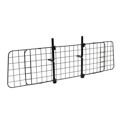 Abbildung von Wiltec Hundegitter fürs Auto Modell D, 40 cm hoch, verstellbare Breite 118 129 cm, Trenngitter universell einsetzbar für Kofferraum