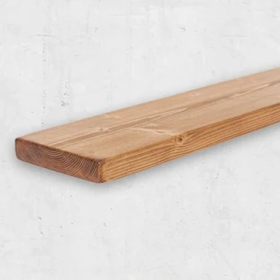 Abbildung von Chill House Schwimmende Wandregal, Holz, Rustikal 22x3.5cm, Dunkle Eiche, 90cm