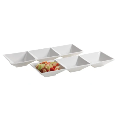 Abbildung von Mäser, Serie Trendy Line, Kabarett 3 geteilt, 27,5 x 9 cm, im 2er Set, Weiß