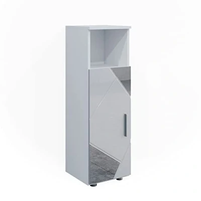 Abbildung von Vicco Midischrank Irma, Weiß Hochglanz mit Einsätzen, 30 x 95 cm Dekospiegel