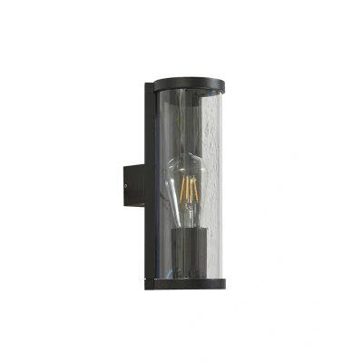 Abbildung von Lucande Außenwandleuchte Zanta, Höhe 28,2 cm, IP65, schwarz