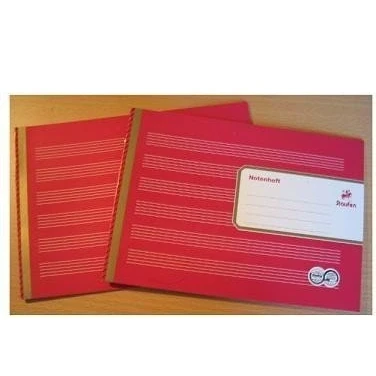 Abbildung von 25 x Staufen Notenheft A5 quer 8 Blatt
