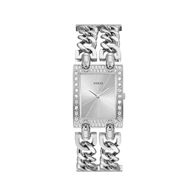 Abbildung von Guess Damen Analog Uhr Heavy Metal mit Edelstahl Armband