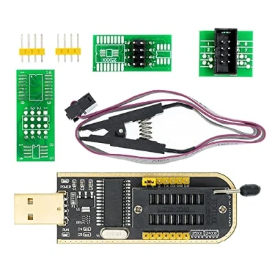 Abbildung von iHaospace CH341A 24 25 Series EEPROM Flash BIOS USB Programmer + SOIC8 SOP8 Test Clip for 93CXX / 25CXX 24CXX, Support Most of Chip