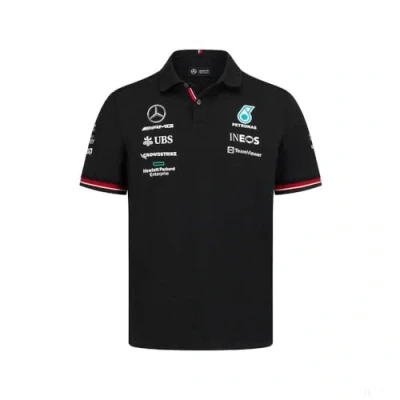 Abbildung von MERCEDES AMG PETRONAS Formula One Team Offizielle Formel 1 Merchandise Kollektion 2022 Polo Schwarz Herren XS