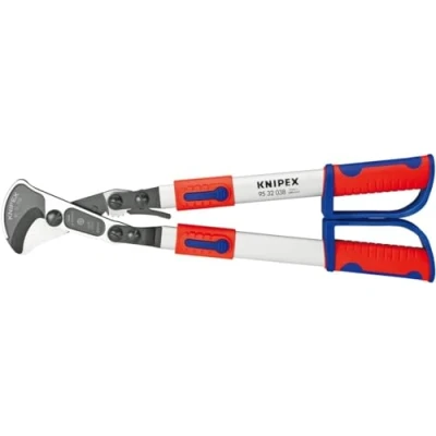 Abbildung von KNIPEX Kabelschere (Ratschenprinzip) mit Teleskopschenkeln Mehrkomponenten Hüllen 570 mm 95 32 038