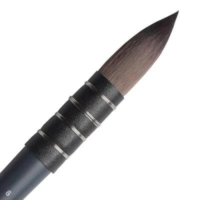 Abbildung von Winsor &amp; Newton 5011506 Professional Aquarellpinsel, Malpinsel für Aquarellfarben mit synthetischen Fasern, ergonomischer Griff, langlebig formstabil, kurze Stiel Mittelpinsel