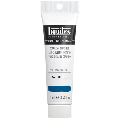 Abbildung von Liquitex 1045470 Professional Heavy Body Acrylfarbe in Künstlerqualität mit ausgezeichneter Lichtechtheit buttriger Konsistenz, 59ml Tube Cölinblau Imit.