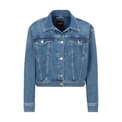 Abbildung von BOSS Trucker Jacket Jeansjacke, Damen, Größe: XL, Navy