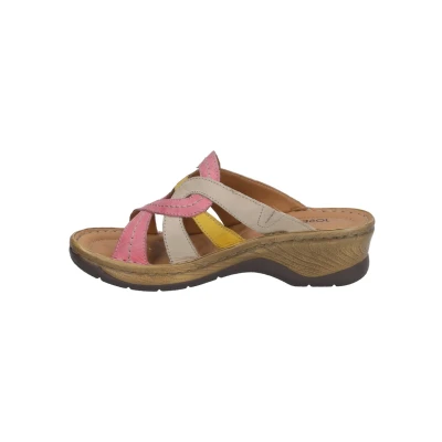 Abbildung von Josef Seibel Damen Pantoletten Catalonia 01, Frauen Slipper,Weite G (Normal),Gartenschuhe,Sommerschuhe,sommerclogs,pink Multi,39 EU