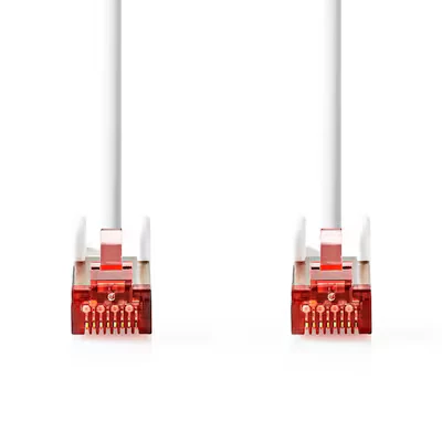 Abbildung von Nedis CAT6 Netzwerkkabel RJ45 Stecker S/FTP 0.50 m Innenbereich Rund LSZH Weiss Box