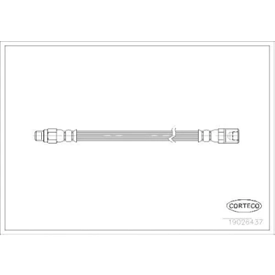Abbildung von CORTECO 19026437 Bremsschläuche Hinterachse 350 IVECO: DAILY 3 Pritsche/Fahrgestell