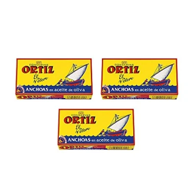 Abbildung von Ortiz Anchoas En Aceite De Oliva Anchovies In Olivenöl, Sardellenfilets, 3er Pack (3 x 47 g)