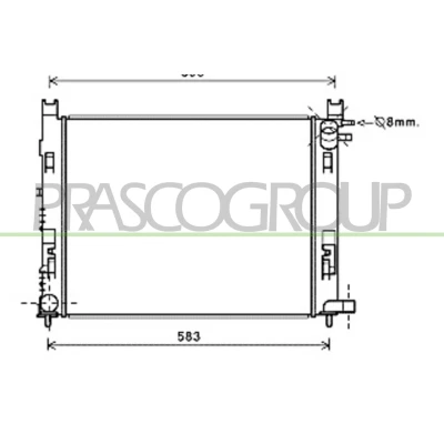Abbildung von PRASCO DA226R002 Kühler, Motorkühlung Aluminium 510mm 396mm 23mm Kühlrippen mechanisch gefügt DACIA: Duster SUV, SANDERO 2, LOGAN MCV 2
