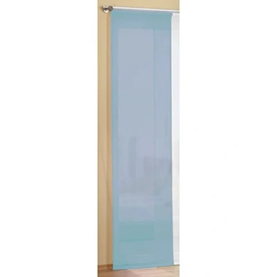 Abbildung von Gardinenbox Preisgünstiger Flächenvorhang Schiebegardine, transparent, unifarben, mit Zubehör, 245x45, Blau, 85589