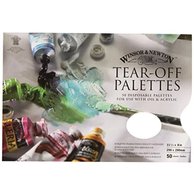 Abbildung von Winsor &amp; Newton 7002018 Abreisspalette Mischpalette, Abreißpalette für Ölfarben und Acrylfarben, 29 x 21 cm