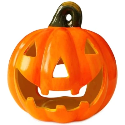 Abbildung von matches21 HOME &amp; HOBBY Dekofigur Kürbis Laterne als LED Halloween Deko Windlicht in 14 x 17 cm (1 St), Jack O Lantern innen außen Herbst Tisch