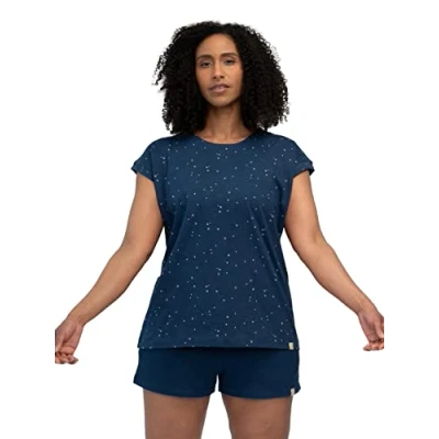 Abbildung von greenjama Damen Schlafshirt Kurzarm aus Bio Baumwolle, GOTS Zertifiziert