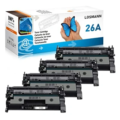 Abbildung von LOSMANN CF226A Tonerkartusche Kompatible für HP 26A 26X CF226X Laserjet Pro M402dn M402n M402d M402dw M402 MFP M426 M426dw M426fdw M426fdn (4 Schwarz)