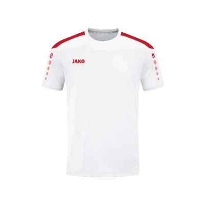 Abbildung von JAKO Power Tshirt print für Kinder, Größe: 164, Weissrot