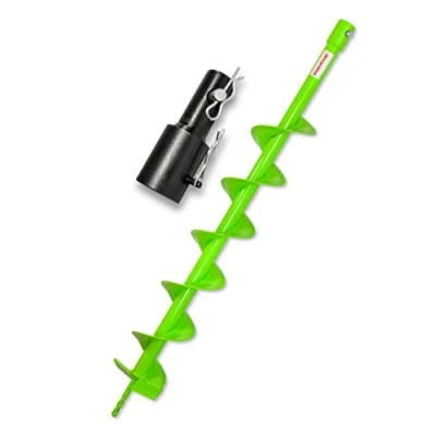 Abbildung von WERHE Bohrer für Erdbohrer 120 mm passend Stihl BT 106 C, 121, 130, 131 präzise Bohrspitze Pfahlbohrer