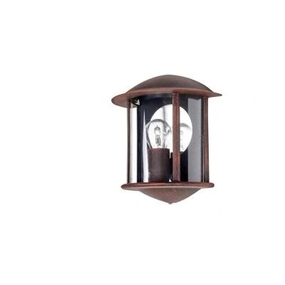 Abbildung von Lindby Außen Wandleuchte Maelis, dimmbar, Leuchtmittel nicht inklusive, Modern, Aluminium, Polycarbonat, rost, klar, 1 flammig, E27