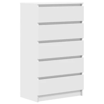 Abbildung von vidaXL Schubladenschrank, Schrank mit viel Stauraum, Kommode für Schlafzimmer Wohnzimmer, Anrichte Sideboard Beistellschrank, Weiß Holzwerkstoff