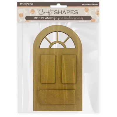 Abbildung von Stamperia Crafty Shapes for Scrapbooks, Albums, Cards, and Bullet Journals, Decorate with Papers Paint, Perfect Hobbies, Crafts, Gifting (Golden Harmony Door) (4pcs)