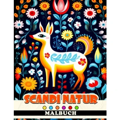 Abbildung von Scandi Natur Malbuch: Skandinavisch mit kreativen und erstaunlichen Designs Geschenkidee für Kinder Teenager Jungen Mädchen zur Stressreduzierung