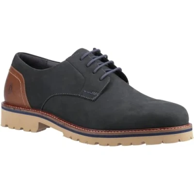 Abbildung von Hush Puppies Marcus Nubuk Herren Schnürschuhe in Marineblau