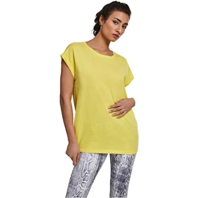 Abbildung von Urban Classics Extended Shoulder Tshirt basic, Damen, Größe: Medium, Brightyellow