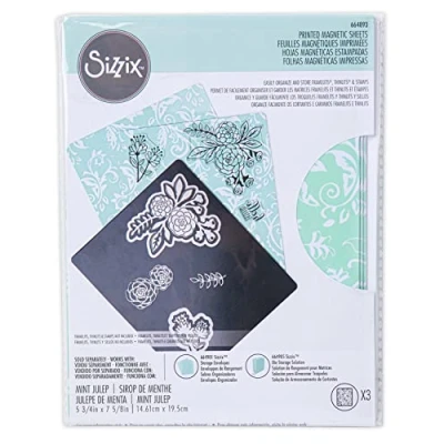 Abbildung von Sizzix Aufbewahrung Bedruckte Magnetblätter 5 3/4&quot; x 7 5/8&quot; 3er Pack